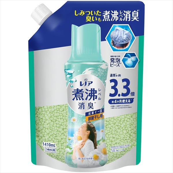 レノア煮沸レベル消臭抗菌ビーズ部屋干し 花とおひさまの香りつめかえ用超特大 【 P&G 】