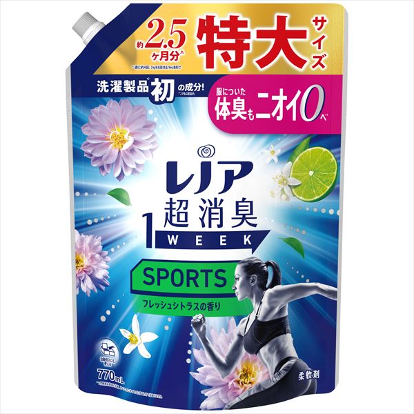 レノア超消臭1weekSPORTSフレッシュシトラスの香りつめかえ用特大サイズ 【 P&G 】