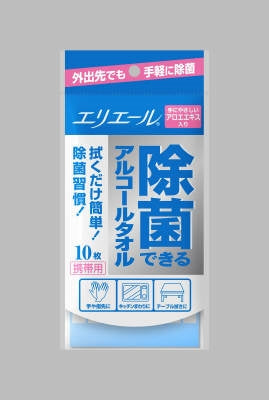 E除菌アルコールタオル携帯10枚 【 大王製紙 】 【 ウェットティッシュ 】
