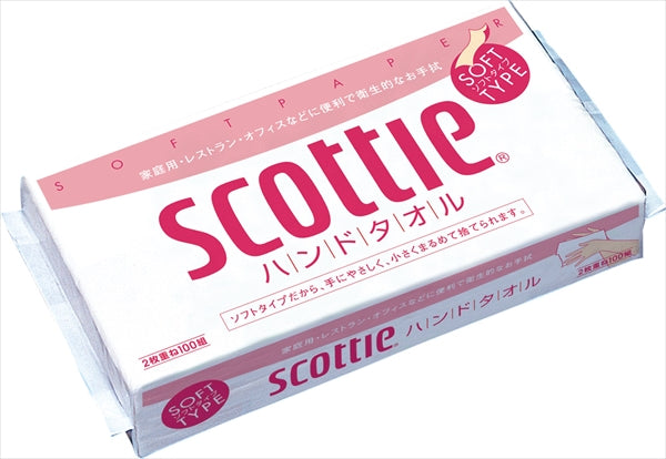 スコッティハンドタオル100組 【 日本製紙クレシア 】 【 ティッシュ 】