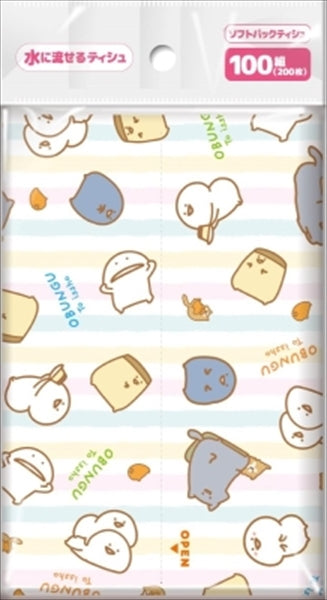 お文具といっしょ ソフトパックティシュ100組 【 ダイレイ 】 【 ティッシュ 】