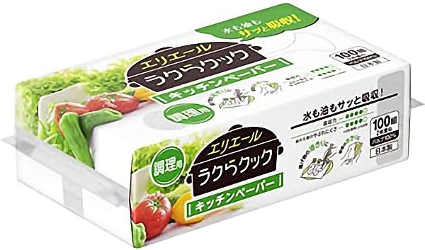エリエールラクらクックキッチンペーパー100W1個 【 大王製紙 】 【 キッチンタオル 】