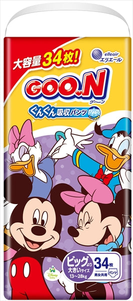 グーンぐんぐん吸収パンツBIGより大きいサイズ 34枚 【 大王製紙 】 【 オムツ 】