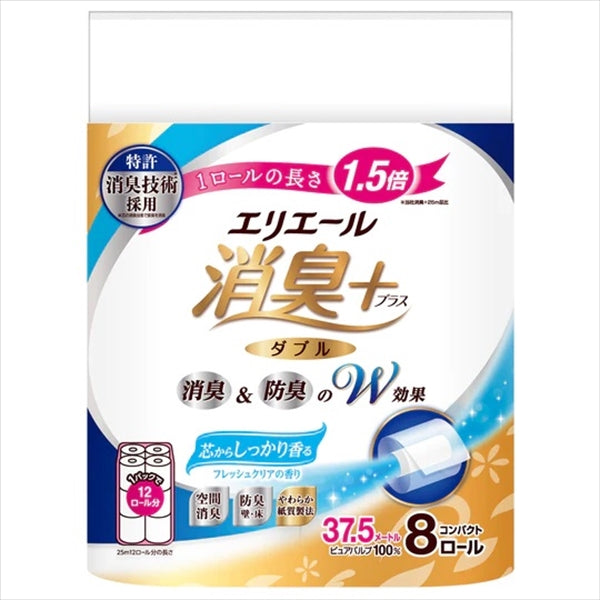 エリエール 消臭+トイレットティシューコンパクト(ダブル) 【大王製紙】 【トイレットペーパー】