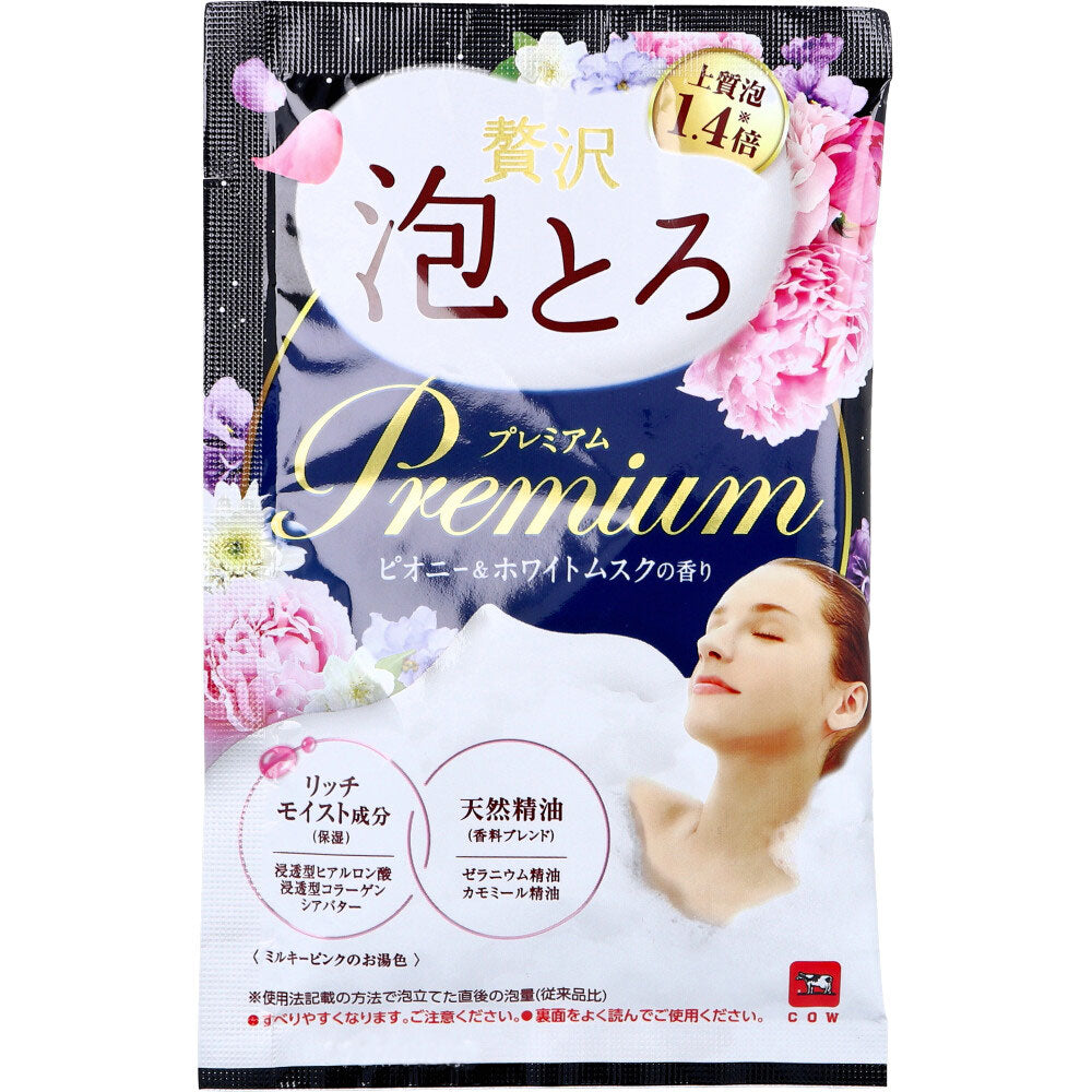 お湯物語 贅沢泡とろ プレミアム 入浴料 ピオニー&ホワイトムスクの香り 40g