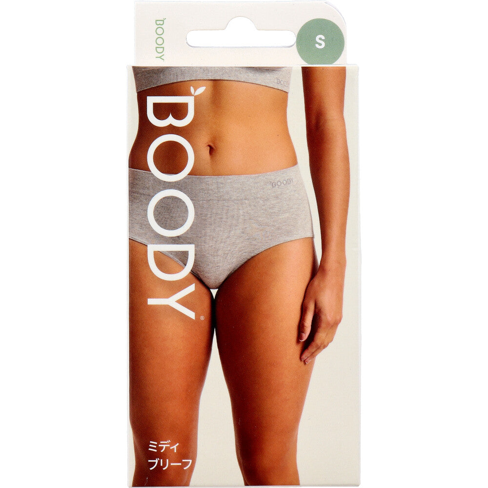 BOODY ミディ ブリーフ ライトグレー Sサイズ 1枚入