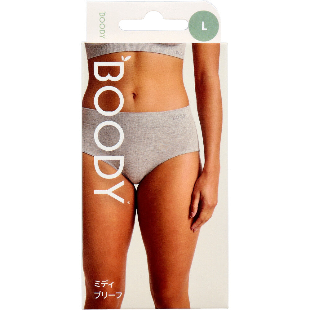 BOODY ミディ ブリーフ ライトグレー Lサイズ 1枚入