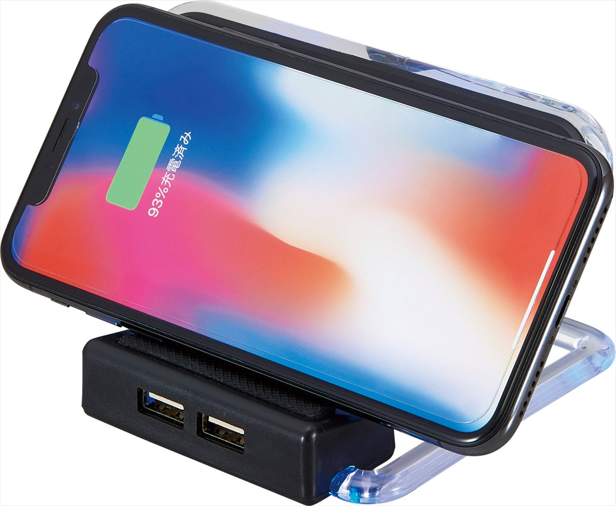 2USBポート付ワイヤレス充電器 アスタブ 6169-23
