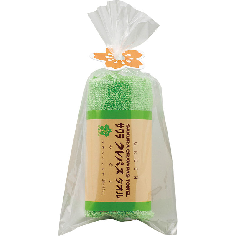クレパスタオル タオルハンカチ1P グリーン CR23050 GR