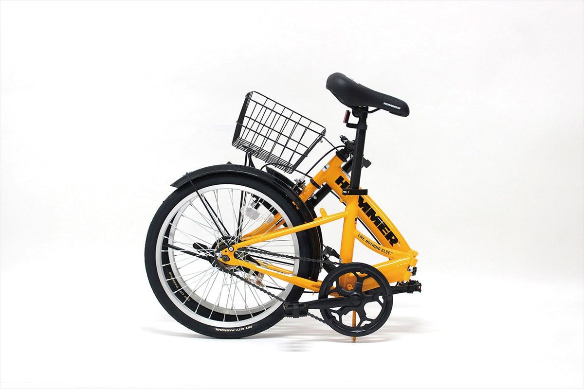 ハマー ノーパンク20インチ折畳自転車YE MG-HM20N-YE