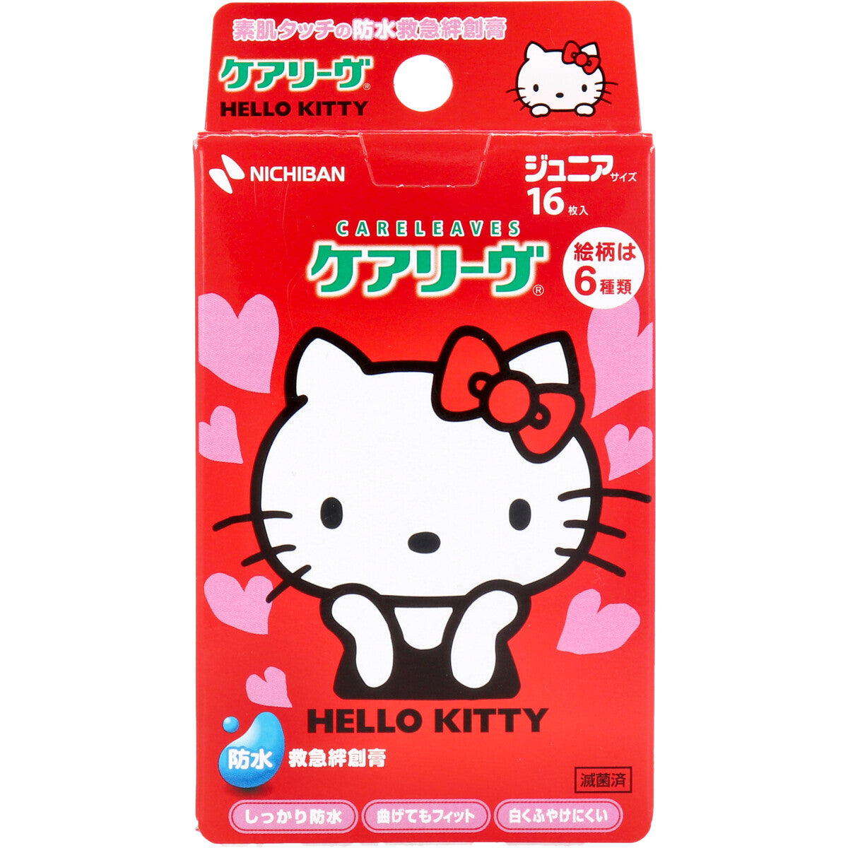 ケアリーヴ　ハローキティ　防水タイプ　ジュニアサイズ　１６枚　ＣＬＢ１６ＫＴ