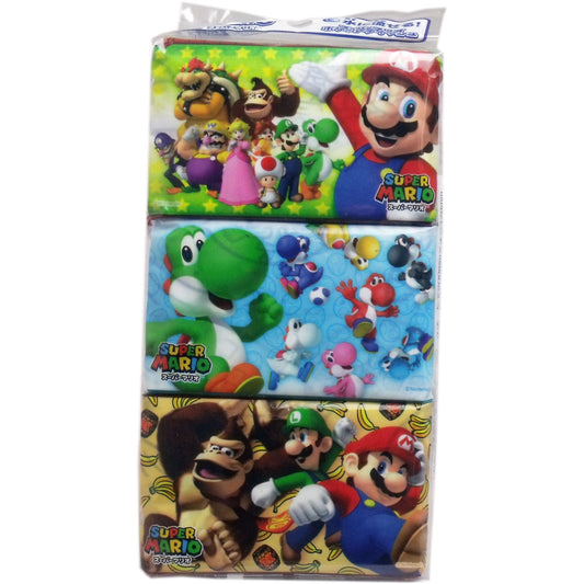 スーパーマリオ 水に流せるポケットティシュ ６パック入
