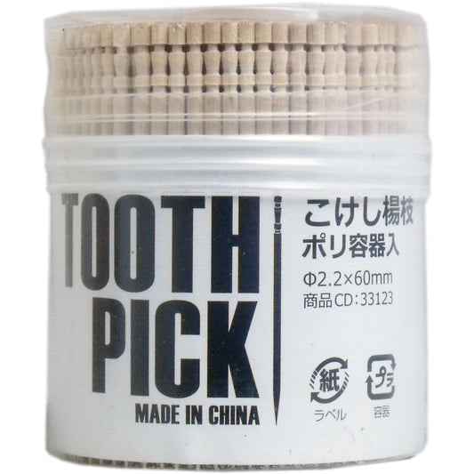 こけし楊枝 トゥースピック ポリ容器入 約５００本入