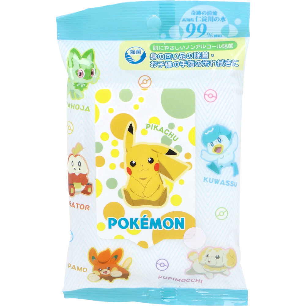 ポケットモンスター ウエットティシュ 水99％ ノンアルコール除菌 20枚入