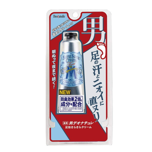 薬用 デオナチュレ 男 足指さらさらクリーム 直ヌリ 足用 クリームタイプ 30g　　　