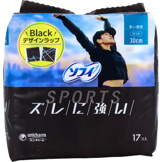 ソフィ SPORTS 多い夜用 30cm 羽つき 17個入