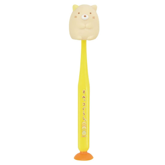 すみっコぐらし 吸盤＆キャップ付きマスコット歯ブラシ ねこ 1本入