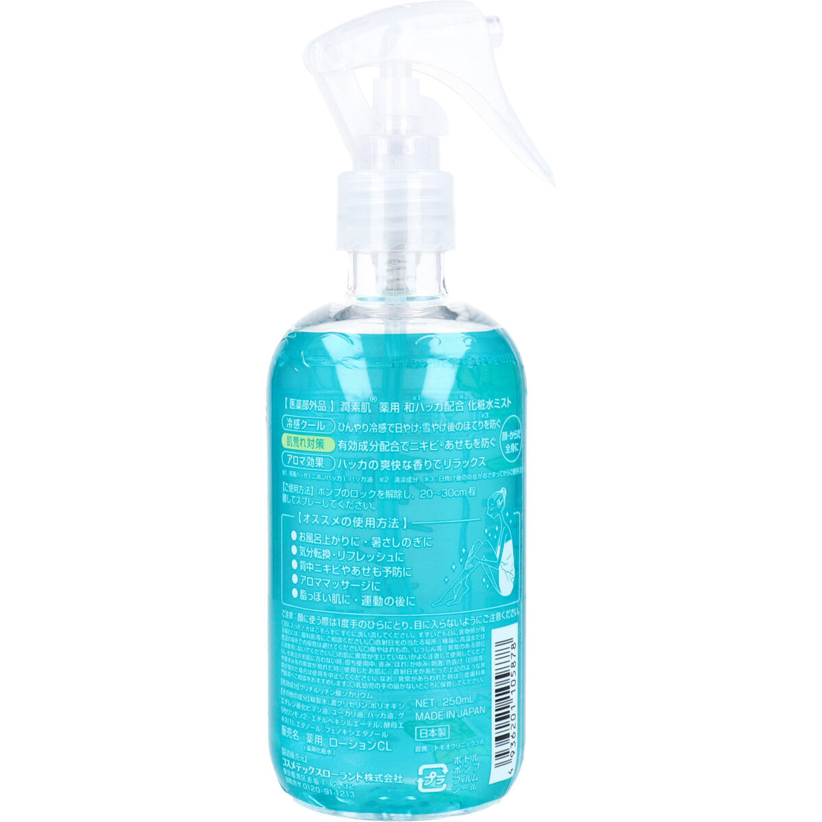 潤素肌 薬用和ハッカ 水ミスト 250mL