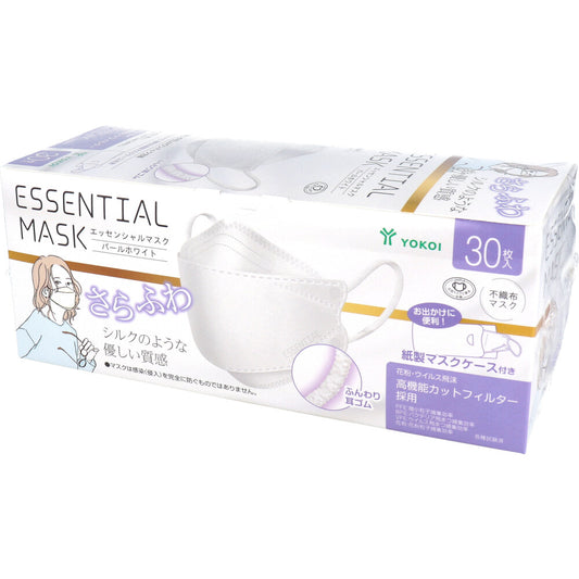 さらふわ ESSENTIAL MASK 不織布マスク パールWH FD30-WH 紙製ケース付 30枚入