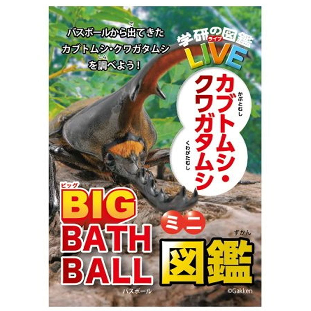 学研の図鑑ライブ カブトムシ・クワガタ 発泡タイプ ビッグバスボール さわやかな空の香り 1個入