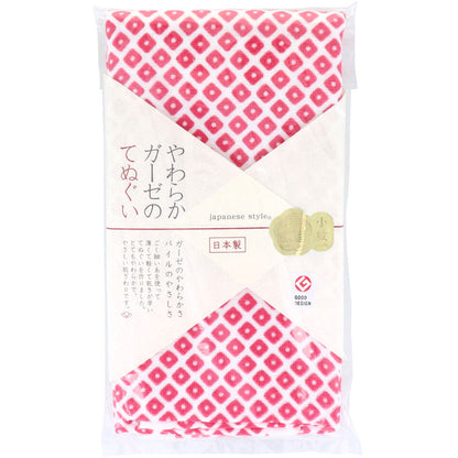 ジャパニーズスタイル 小紋 やわらかガーゼのてぬぐい かのこ 約34×90cm JS-6139 1枚入