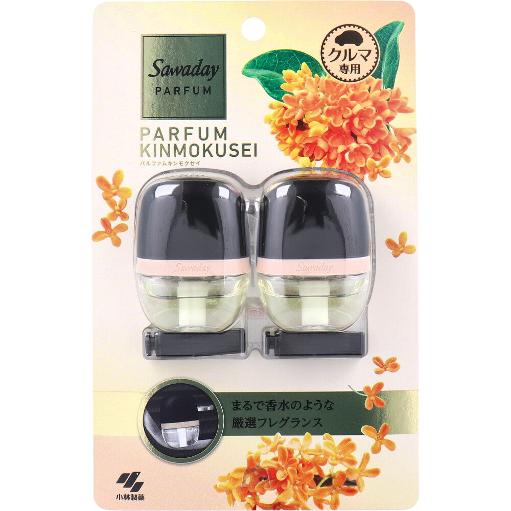 サワデー クルマ専用クリップ パルファム キンモクセイ 6mL×2個パック