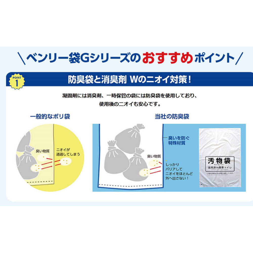 非常時トイレ ベンリー袋G 防臭袋プラス 5GBI-40V 5回分セット