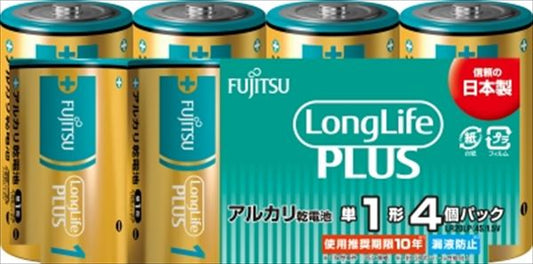 富士通ロングライフプラス　単１・４個　ＬＲ２０ＬＰ（４Ｓ） 【 ＦＤＫ 】 【 乾電池 】
