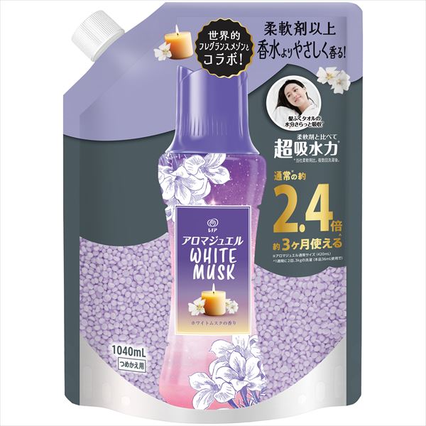 レノアアロマジュエルホワイトムスクの香りつめかえ用特大サイズ 【 Ｐ＆Ｇ 】