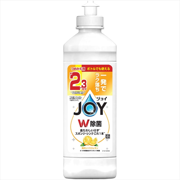 除菌ジョイコンパクト　ぜい沢シトラスレモンの香り　キャップ付き詰替 【Ｐ＆Ｇ】 【食器用洗剤】