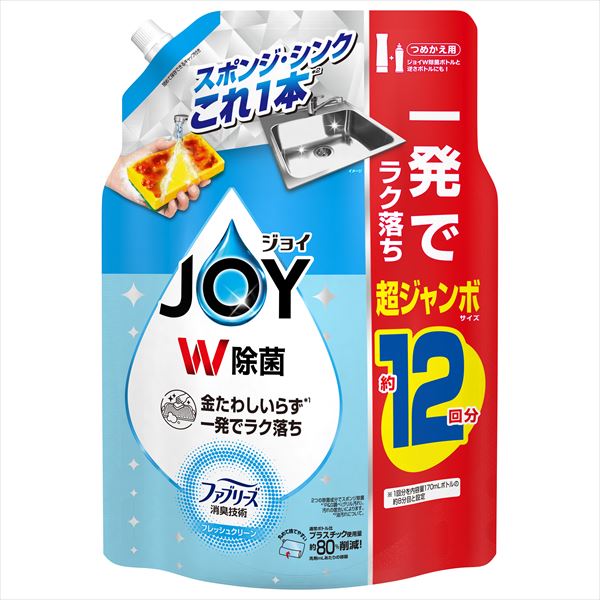 除菌ジョイコンパクトＷ消臭フレッシュクリーン詰替超ジャンボサイズ【Ｐ＆Ｇ】 【 食器用洗剤 】