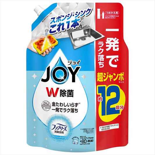 除菌ジョイコンパクトＷ消臭フレッシュクリーン詰替超ジャンボサイズ【Ｐ＆Ｇ】 【 食器用洗剤 】