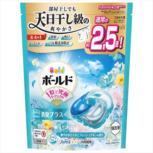 ボールドジェルボール４Ｄ爽やかフレッシュフラワーサボンの香りつめかえハイパージャンボサイズ