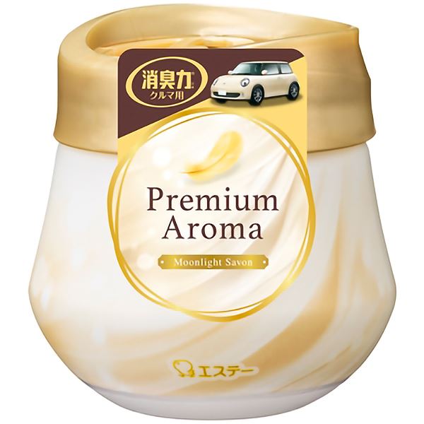 【販売終了】クルマの消臭力ＰｒｅｍｉｕｍＡｒｏｍａゲルタイプ　ムーンライトシャボン【芳香剤・車用】