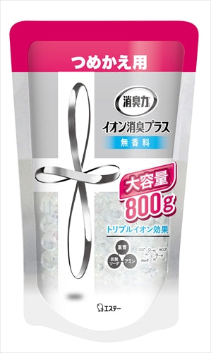消臭力クリアビーズ　イオン消臭プラス　大容量　つめかえ　無香料 【 エステー 】 【 芳香剤・部屋用 】