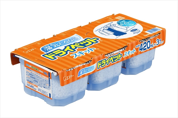 ドライペットスキット　３個パックＴ 【 エステー 】 【 除湿剤 】