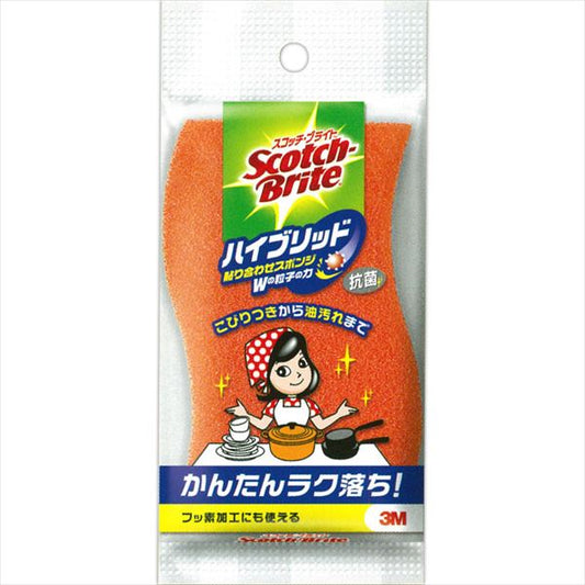 スコッチブライト　ハイブリッド　貼り合わせスポンジ　オレンジ　ＨＢ－２１ＫＥ－Ｈ
