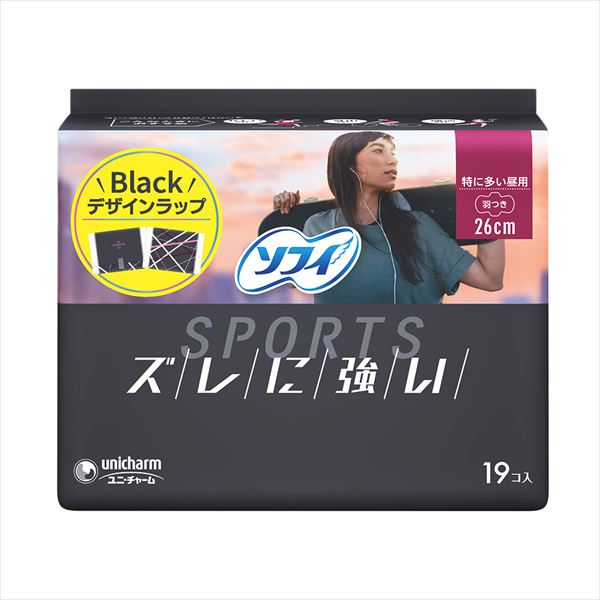 ソフィSPORTS260羽つき19枚 【 ユニ・チャーム（ユニチャーム） 】 【 生理用品 】