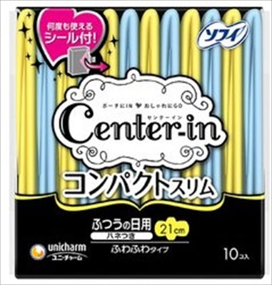 センターインコンパクトふわふわふつうの日用１０枚 【 ユニ・チャーム（ユニチャーム） 】 【 生理用品 】