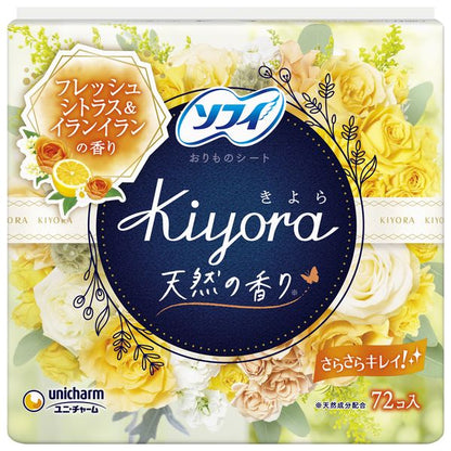 ソフィＫｉｙｏｒａフレッシュシトラス＆イランイラン７２枚 【 ユニ・チャーム 】 【 生理用品 】