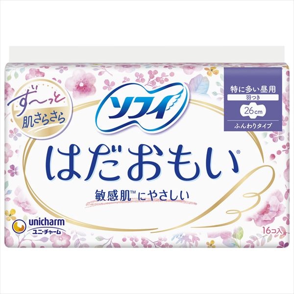 ソフィはだおもい特に多い昼用２６０羽つき１６枚【 ユニ・チャーム 】