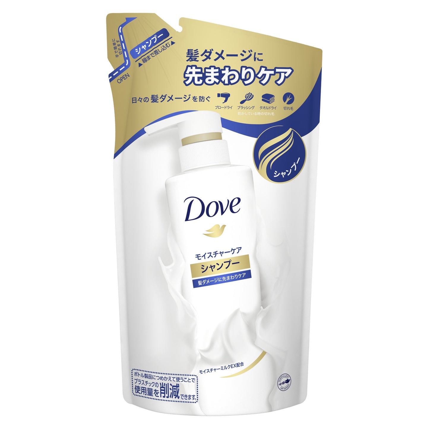 ダヴ　モイスチヤーケア　シヤンプー　つめかえ用　３５０Ｇ 【 ユニリーバ 】 【 シャンプー 】