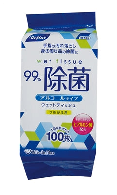 ＬＤ－１０３リファインアルコール除菌詰替１００枚 【 ライフ堂 】 【 ウェットティッシュ 】