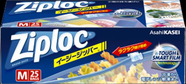 ジップロック　イージージッパー　Ｍ　大容量品　２５枚入 【旭化成ホームプロダクツ】 【保存容器】
