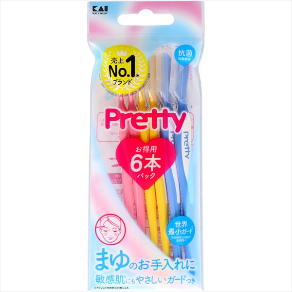 プリティー　アイブロー敏感肌用　６本入　ＧＡ００８５ＦＭＬＶ－６Ｐ 【 貝印 】