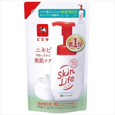 スキンライフ　薬用泡のふんわり洗顔　詰替用・１４０ｍｌ 【牛乳石鹸共進社】 【洗顔・クレンジング】