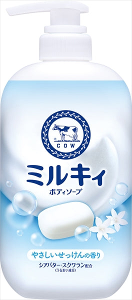 ミルキィボディソープ　やさしいせっけんの香り　ポンプ付 【 牛乳石鹸共進社 】 【 ボディソープ 】