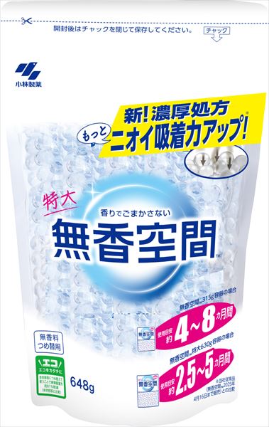 無香空間　特大　つめ替用　無香料 【 小林製薬 】 【 芳香剤・部屋用 】