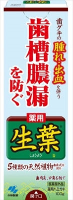 薬用ハミガキ　生葉　１００Ｇ【 小林製薬 】 【 歯磨き 】