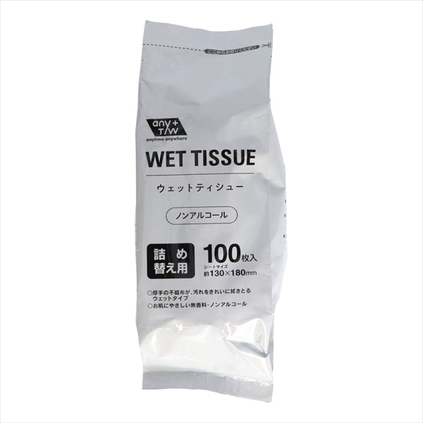 GELノンアルコールボトル詰替１００枚 【 昭和紙工 】 【 ウェットティッシュ 】